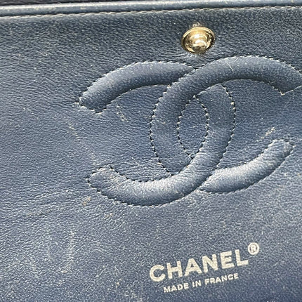 Chanel Classic Flap Medium Dark Green Patent Leather Silver Hardware, 2014-2015