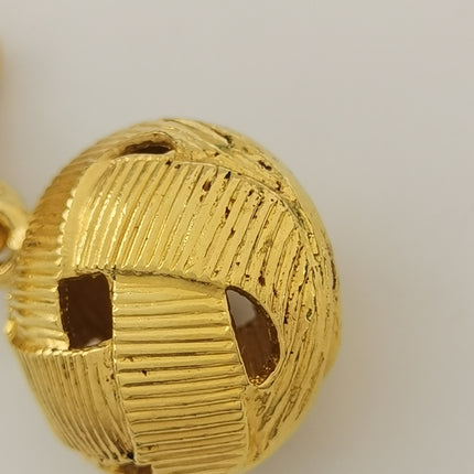 Celine 1990s Vintage Gold-tone Link Charms Bracelet