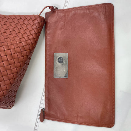 Bottega Veneta Cabat Large Intreccio Leather Tote Bag Brick Red 41cm