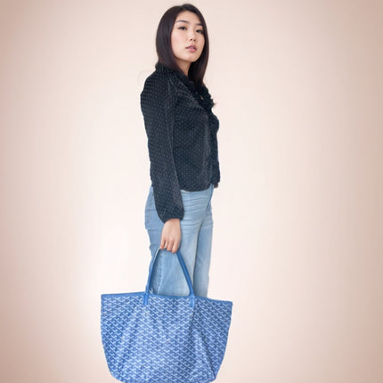 Sold Goyard Saint Louis GM Tote Large Blue