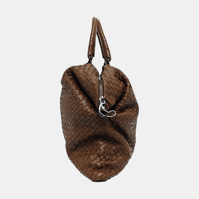 Bottega Veneta Maxi Convertible Tote Dark Chocolate Brown Leather 50cm