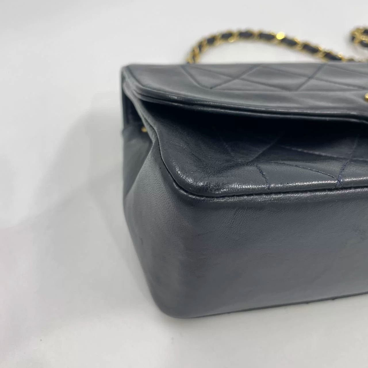 Chanel Diana CC Flap Bag Small Vintage Black Lambskin Leather with 24k Gold HW, 1989-1991