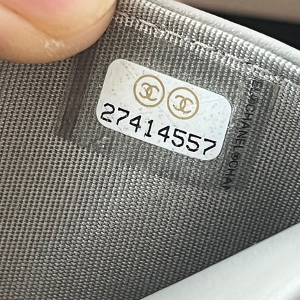 Chanel Wallet on Chain Boy Flap Grey Caviar Leather Gold Hardware 2018