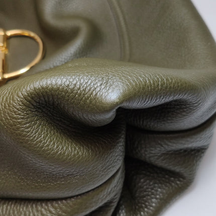 Gucci Softbit Maxi Shoulder Bag Olive Green Calfskin Leather 2024