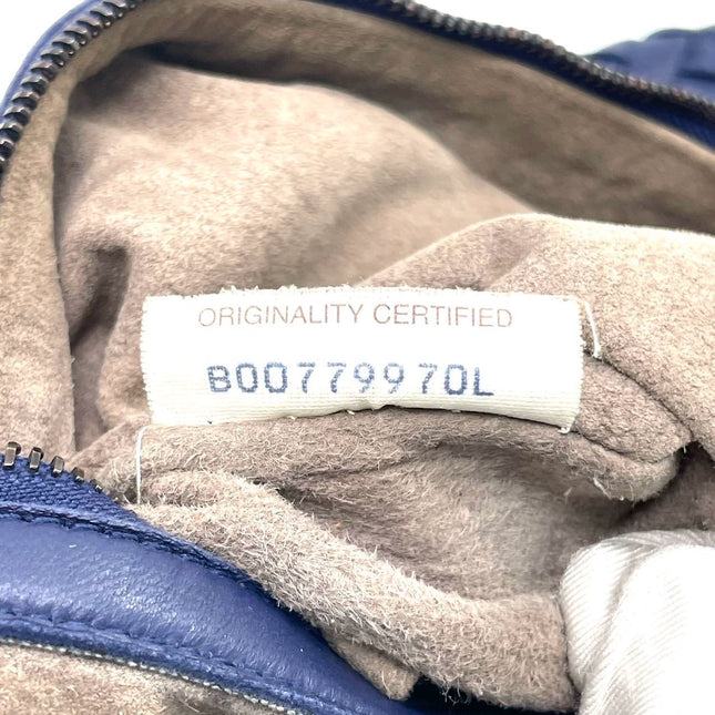 Bottega Veneta Belly Hobo Intrecciato Leather Navy Large 45