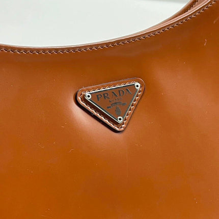 Prada Cleo Caramel Brown Leather Shoulder Bag