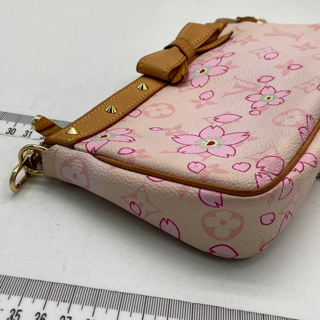 Louis Vuitton x Takashi Murakami Cherry Blossom Pochette Accessoire Pink Monogram
