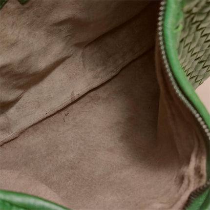 Bottega Veneta Veneta Hobo Green Intrecciato Leather Medium 40cm