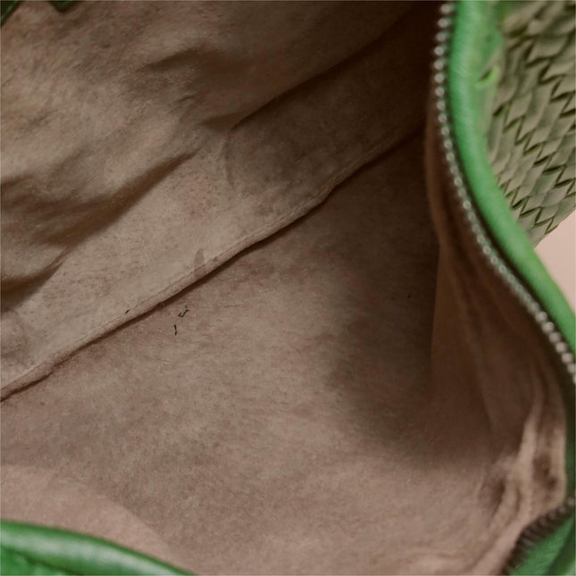 Bottega Veneta Veneta Hobo Green Intrecciato Leather Medium 40cm