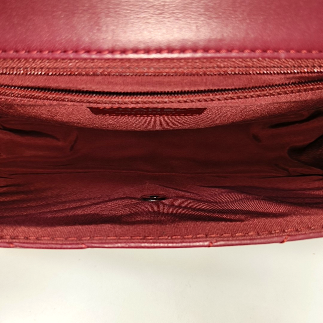Chanel Classic Flap Medium Chevron Burgundy Quilted Lambskin Leather, 2012