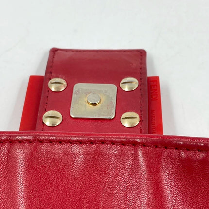Fendi Baguette 1997 Re-edition 3D Embossed Red Leather Shoulder bag