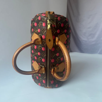 Sac bandoulière Louis Vuitton x Takashi Murakami Speedy 25 Cerises en Monogram