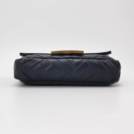 Sold Fendi Baguette Mini Navy Nappa Leather Crossbody Bag