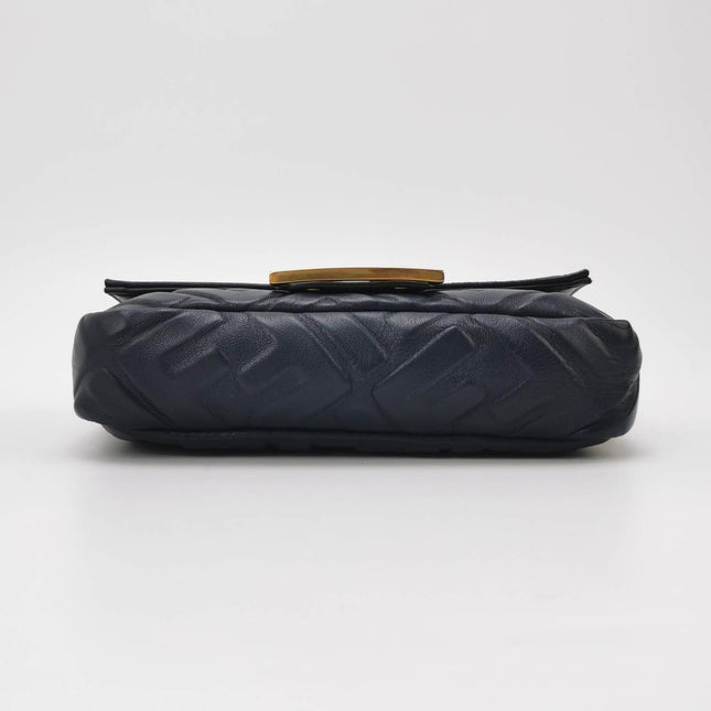 Sold Fendi Baguette Mini Navy Nappa Leather Crossbody Bag