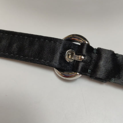 Lady Dior Mini Black Silk with Crystals Silver Hardware
