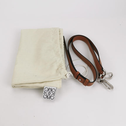 Loewe Puzzle Small Tan Brown Calfskin leather Bag White Logo