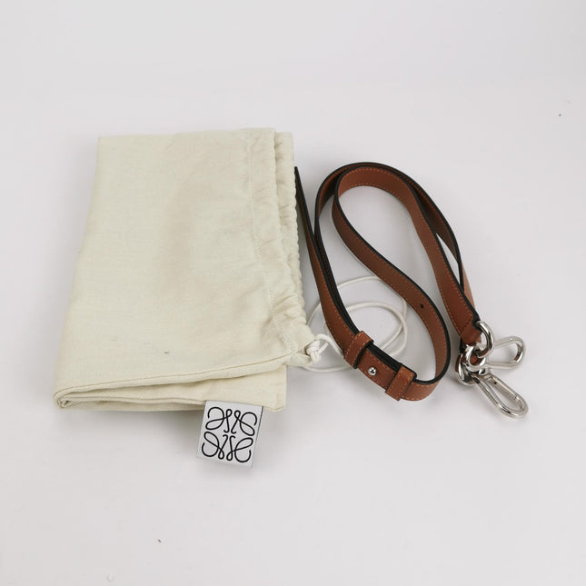 Loewe Puzzle Small Tan Brown Calfskin leather Bag White Logo