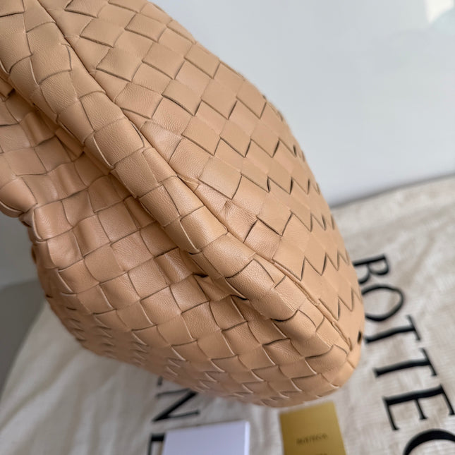 Bottega Veneta Jodie Small Lambskin Leather Beige Oats 36cm