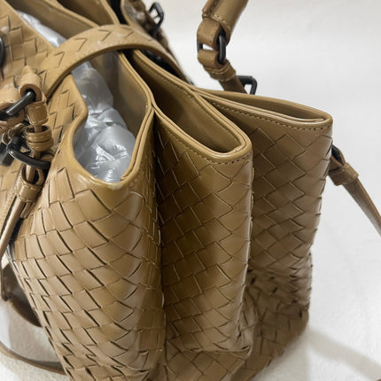 Bottega Veneta Roma Intrecciato Nappa Leather Beige Light Brown Small 30cm