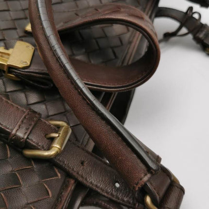 Bottega Veneta Roma Tote Intrecciato Lambskin Leather Dark Chocolate Brown 40cm