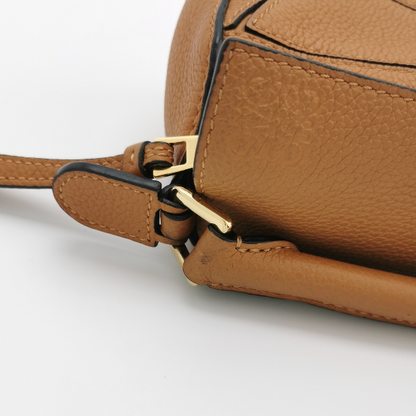 Sold Loewe Puzzle Mini Caramel Tan Grained Calfskin Leather Crossbody Bag