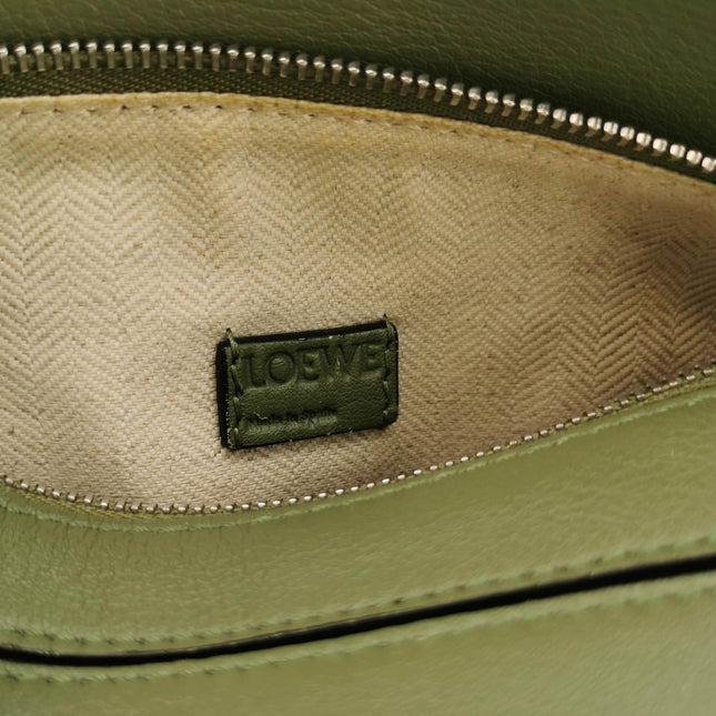 Sold Loewe Puzzle Mini Green Calfskin Leather Crossbody Bag