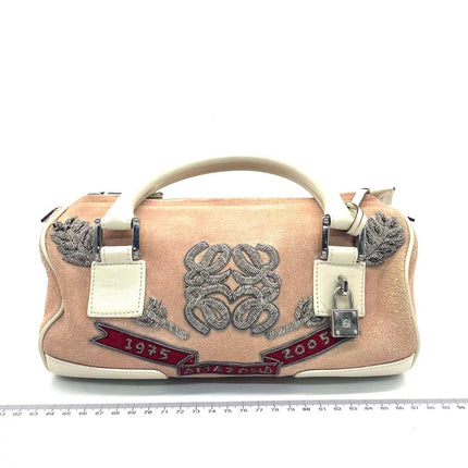 Loewe Amazona 28 Pink Suede 30th Anniversary Special Edition-Luxbags