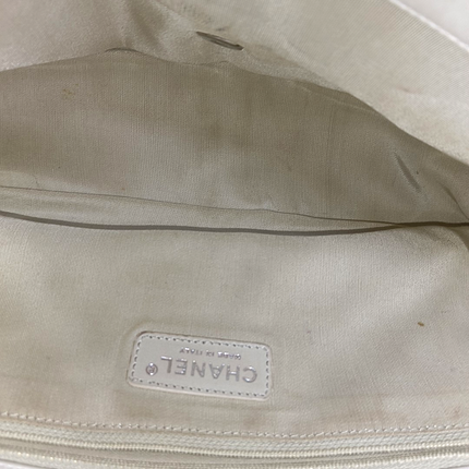 Chanel Lambskin Jumbo Canebiers Net Knots Flap White, 2011