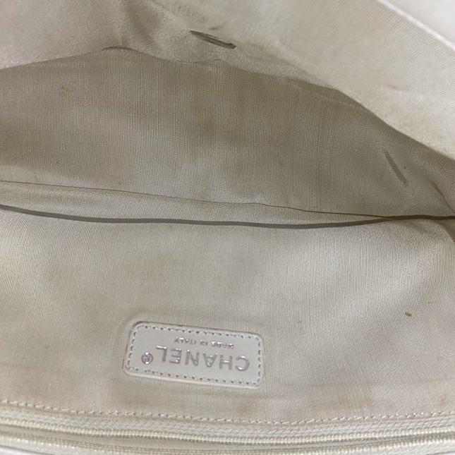 Chanel Lambskin Jumbo Canebiers Net Knots Flap White, 2011