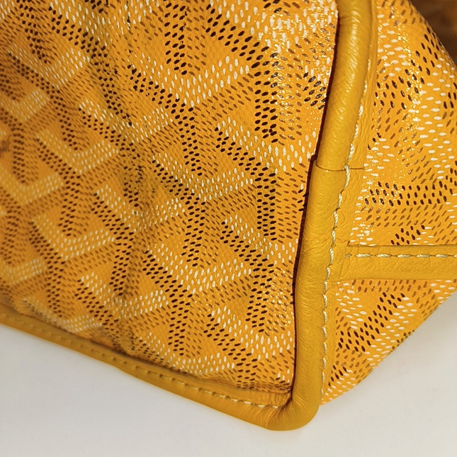 Goyard Anjou Mini Tote Yellow Reversible Leather