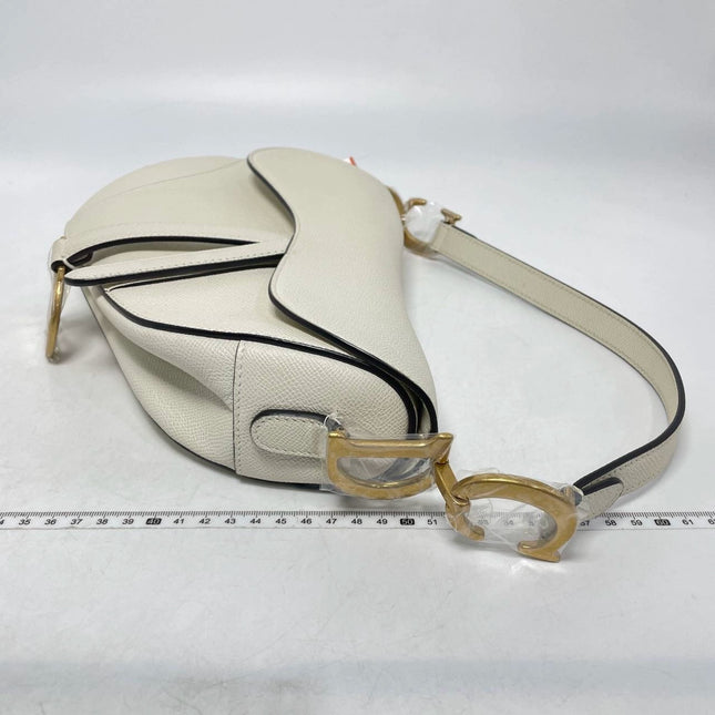 Sold Dior Saddle Medium 2020 Grained Leather Handbag White