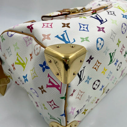 Louis Vuitton x Takashi Murakami Speedy 30 Lock White Multicolor