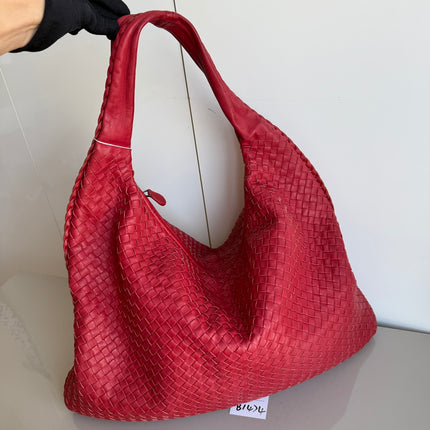 Bottega Veneta Veneta Hobo Maxi Dark Red Leather 51cm
