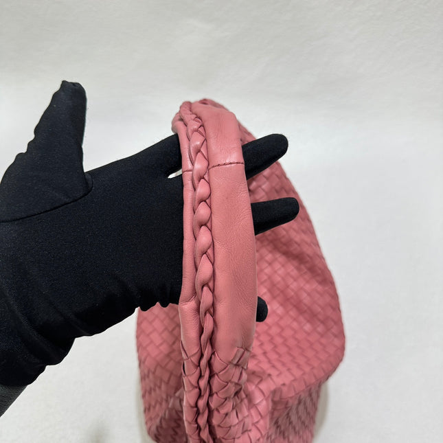 Bottega Veneta Veneta Hobo Medium Coral Intrecciato Leather Bag 47cm