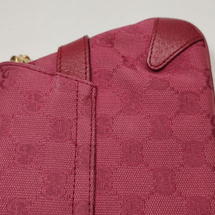 Gucci Horsebit 1955 Chain Bag Gucci Monogram Pink Canvas