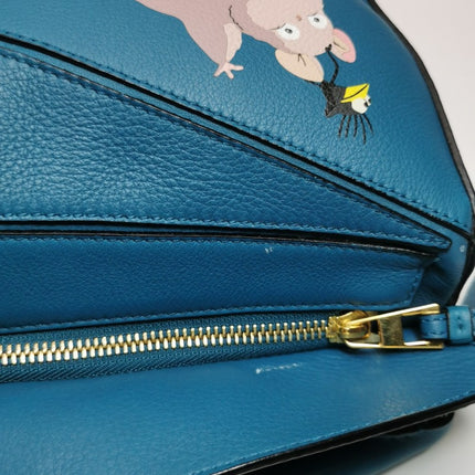 Loewe x Spirited Away Studio Ghibli Collection Puzzle Small Blue Crossbody Bag
