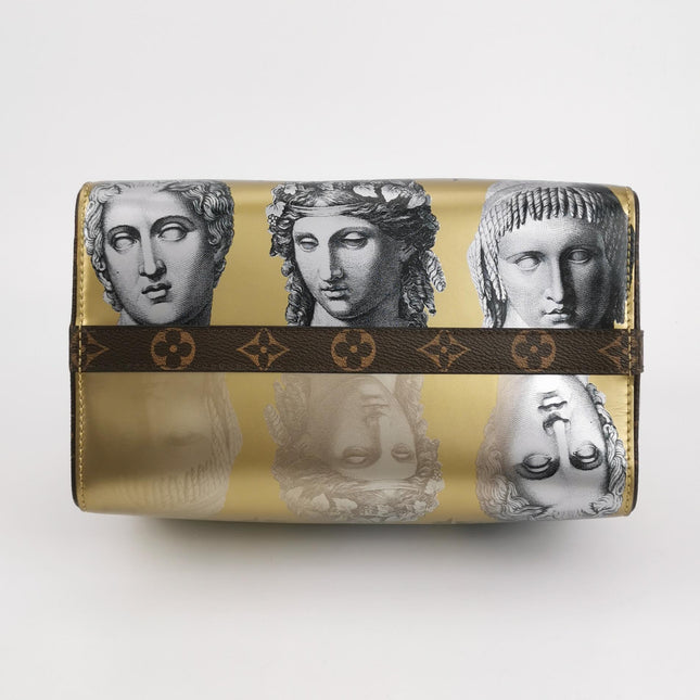 Louis Vuitton Speedy 25 Bandouliere Fornasetti Museum Gold