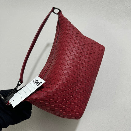 Bottega Veneta Sloane Shoulder Bag Burgundy Red Small 25cm
