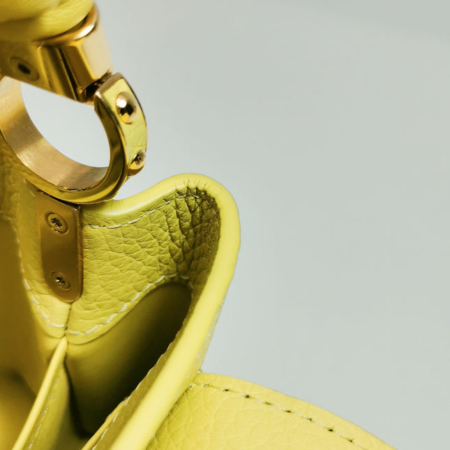 Louis Vuitton Capucines Mini Yellow Leather Crossbody Bag