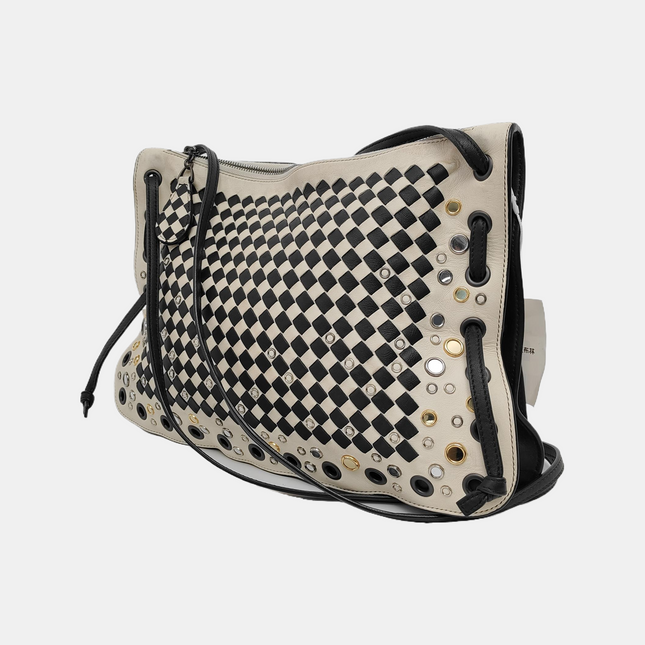 Bottega Veneta Intrecciato Check Palio Crossbody Bag 2018