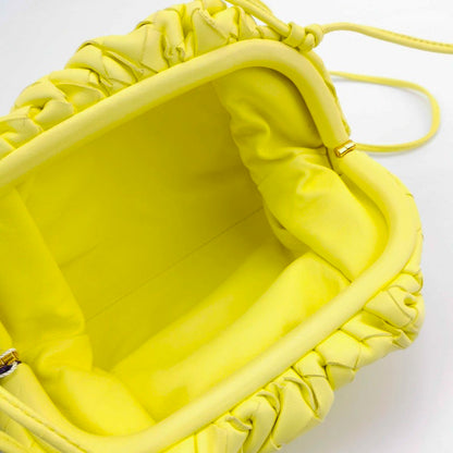 Bottega Veneta Pouch Mini Leather Lemon Yellow