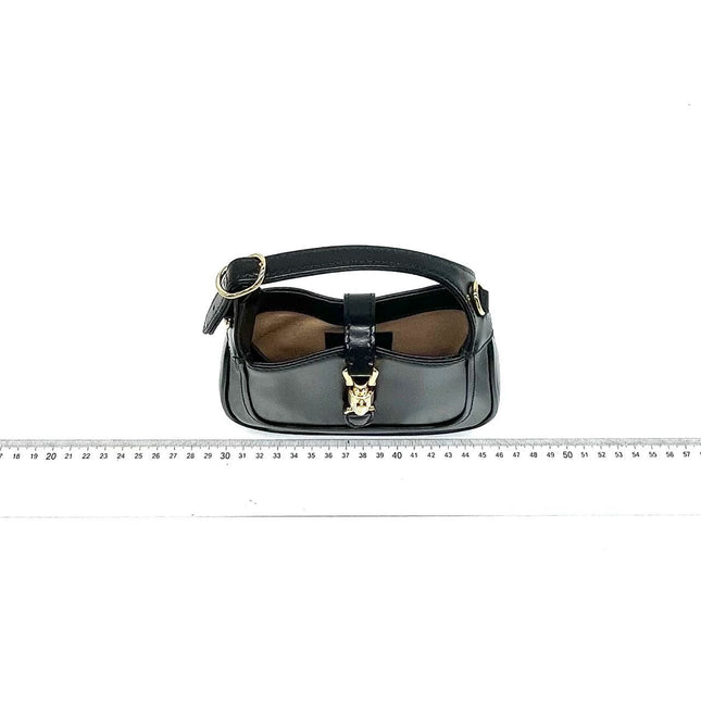 Sold Gucci Jackie 1961 Super Mini Black Leather Bag with Chain Strap