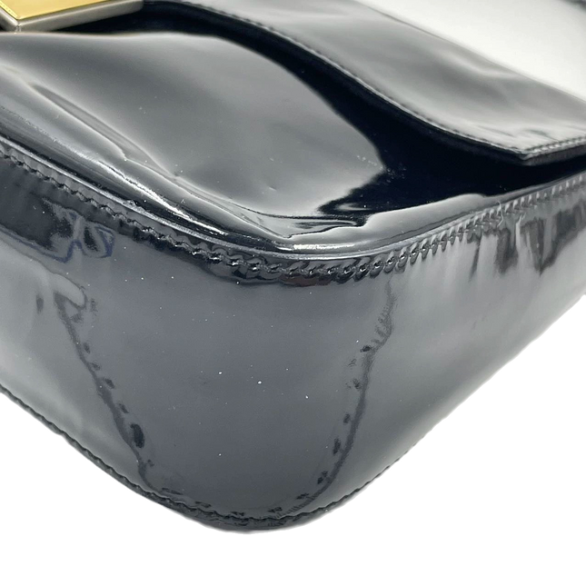 Sold Fendi Baguette Black Patent Leather with Gold Hardware