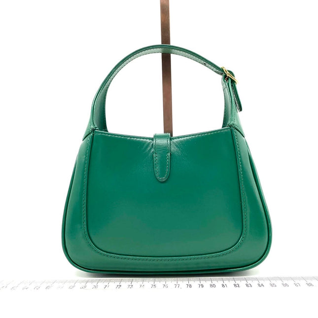 Sold Gucci Jackie 1961 Mini Handbag in Green Leather with Adjustable Strap