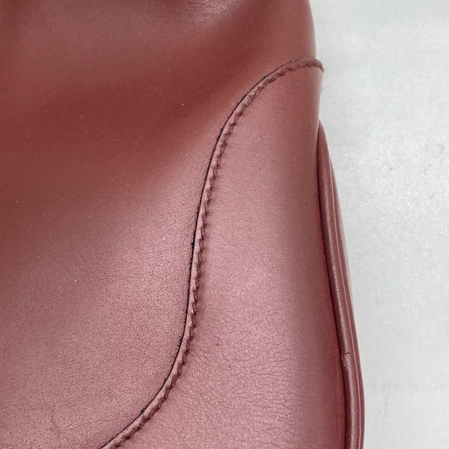 Gucci Jackie Vintage Medium Burgundy Leather Silver Hardware