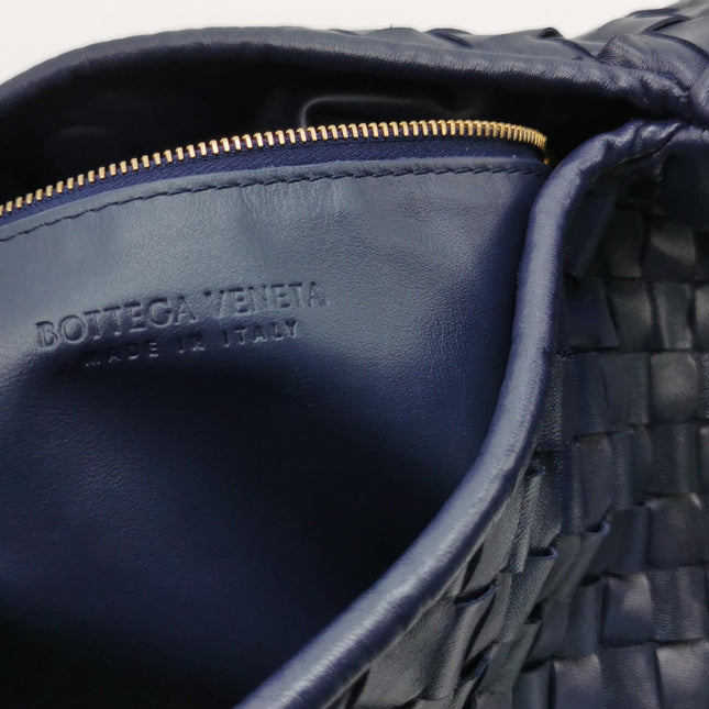 Bottega Veneta Hop Hobo Medium Leather Navy 46cm