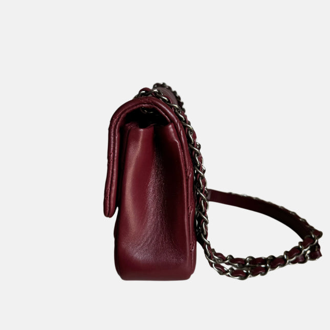 Chanel Classic Flap Medium Chevron Burgundy Quilted Lambskin Leather, 2015