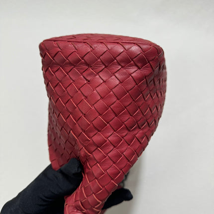 Bottega Veneta Sloane Shoulder Bag Burgundy Red Small 25cm