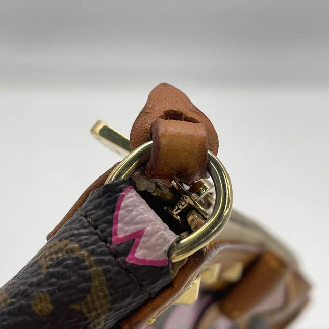 Louis Vuitton x Takashi Murakami Cherry Blossom Pochette Accessoire Brown Monogram