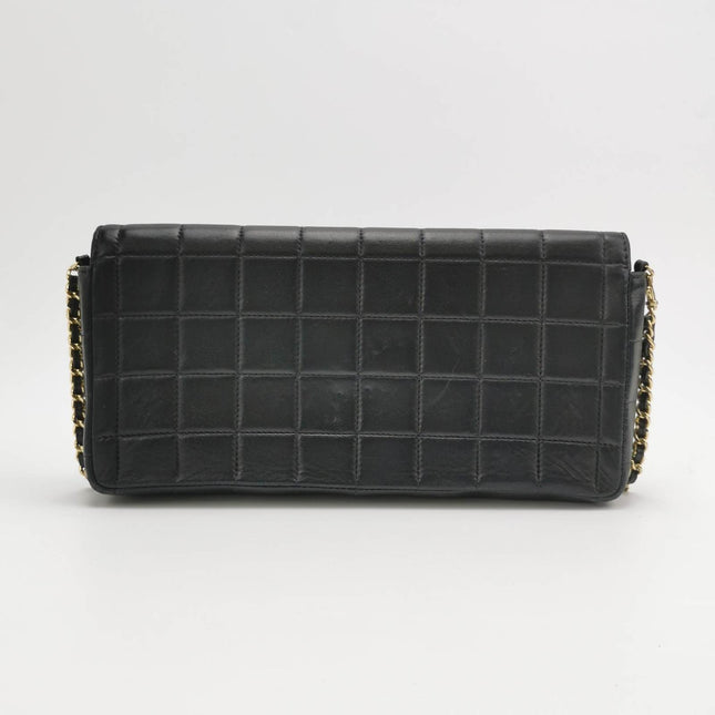 Chanel East West Chocolate Bar Black Leather